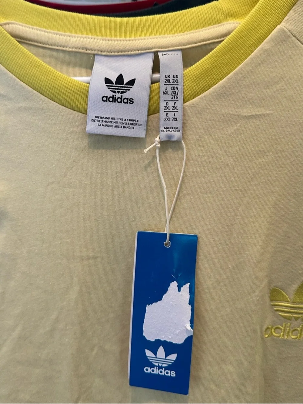 adidas Originals Men's Adicolor Classics 3-Stripes Tee Powder Yellow